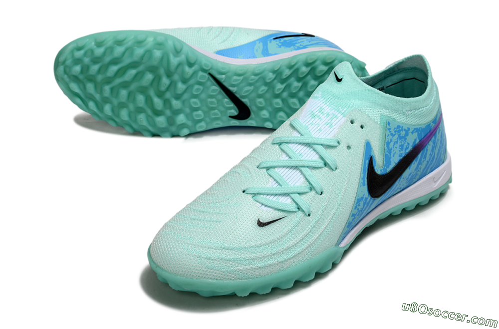 Nike Phantom GX 2 Elite TF Artificial Turf Soccer Shoes - Jade/Blue/Black 3