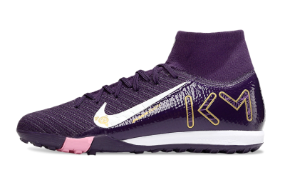 Nike Air Zoom Mercurial Superfly 10 Elite TF Artificial Turf Soccer Shoes - Purple/White/Gold