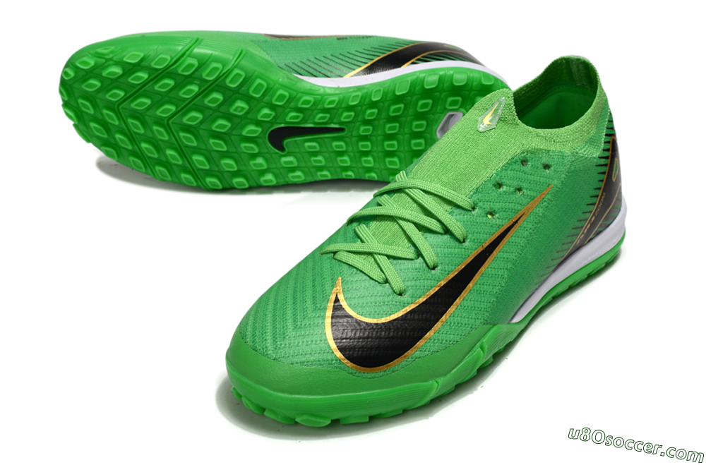 Nike Air Zoom Mercurial Vapor 16 Elite TF Artificial Turf Soccer Shoes - Green/Gold/Black 3