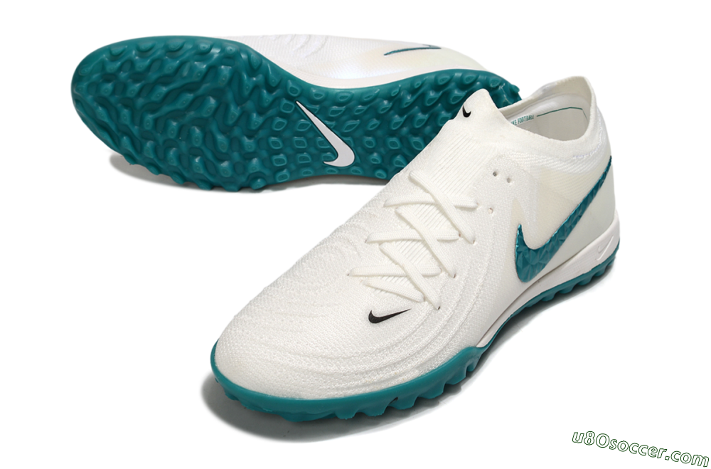Nike Phantom GX 2 Elite TF Artificial Turf Soccer Shoes - Beige/Green 3