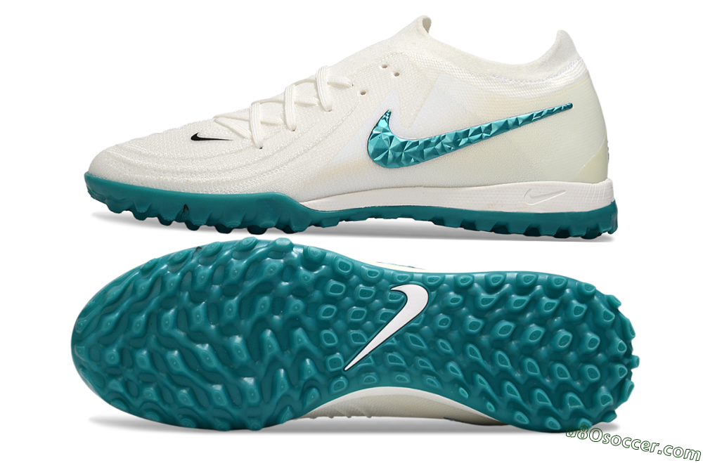 Nike Phantom GX 2 Elite TF Artificial Turf Soccer Shoes - Beige/Green 0