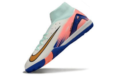 Nike Air Zoom Mercurial Superfly 10 Elite TF Artificial Turf Soccer Shoes - Jade/Gold/Blue