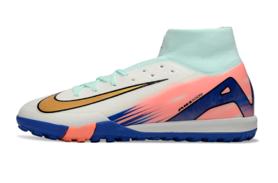 Nike Air Zoom Mercurial Superfly 10 Elite TF Artificial Turf Soccer Shoes - Jade/Gold/Blue