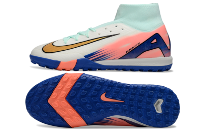 Nike Air Zoom Mercurial Superfly 10 Elite TF Artificial Turf Soccer Shoes - Jade/Gold/Blue