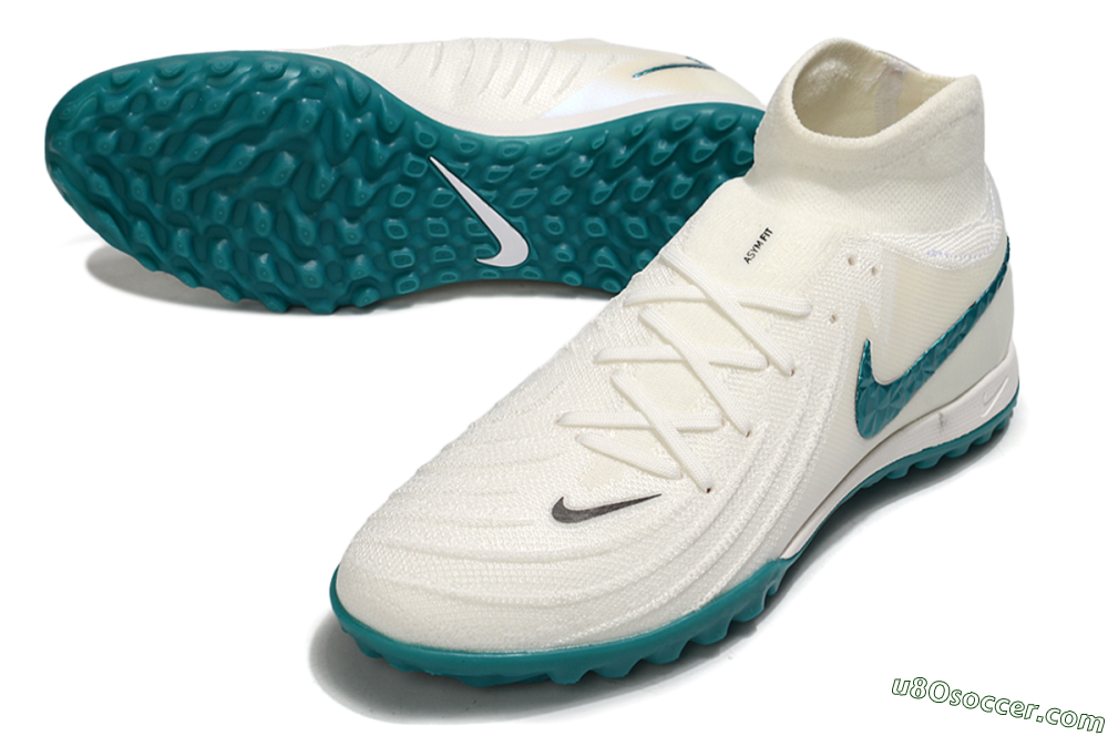 Nike Phantom Luna Elite TF Artificial Turf Soccer Shoes - Beige/Green 3