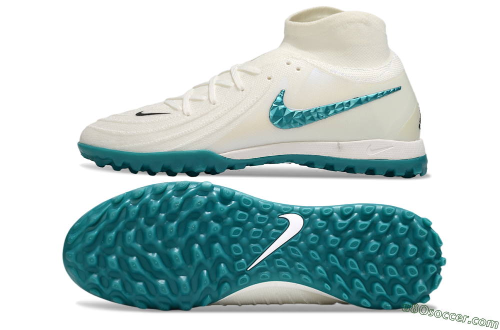Nike Phantom Luna Elite TF Artificial Turf Soccer Shoes - Beige/Green 0