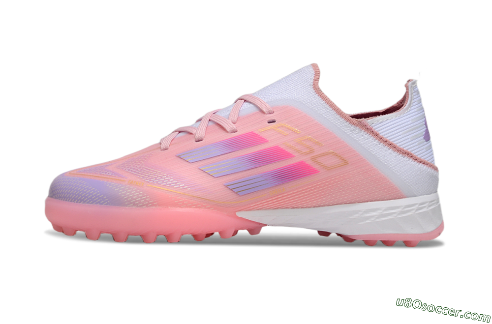 Adidas F50 Elite TF Artificial Turf Soccer Shoes - Pink/Purple/Gold 1