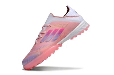 Adidas F50 Elite TF Artificial Turf Soccer Shoes - Pink/Purple/Gold