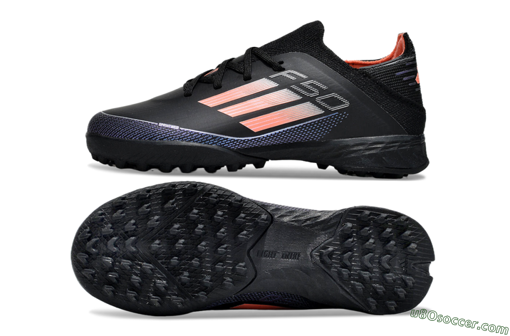 Adidas F50 Elite TF Artificial Turf Soccer Shoes - Black/Pink/Blue 0