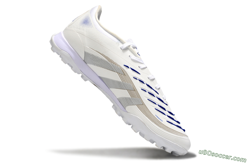Adidas Predator 25 Elite TF Artificial Turf Soccer Shoes - Beige/Silver/White 4