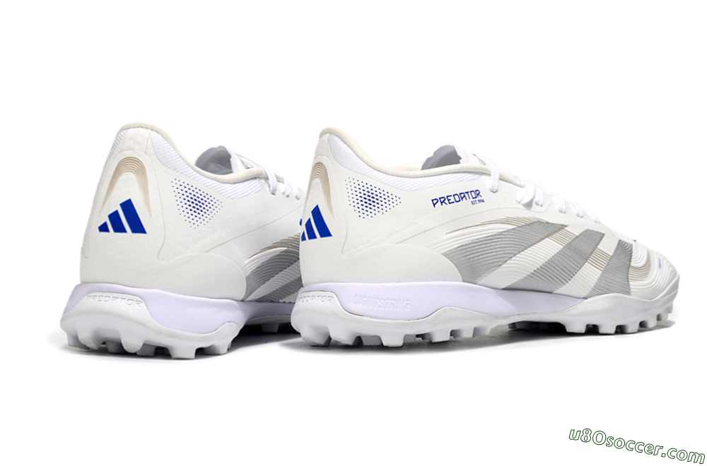 Adidas Predator 25 Elite TF Artificial Turf Soccer Shoes - Beige/Silver/White 6