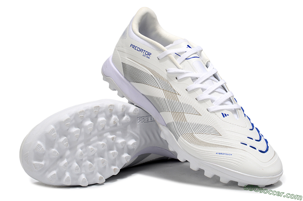 Adidas Predator 25 Elite TF Artificial Turf Soccer Shoes - Beige/Silver/White 3