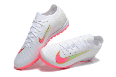 Nike Air Zoom Mercurial Vapor 16 Elite TF Artificial Turf Soccer Shoes - White/Pink/Gold