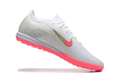 Nike Air Zoom Mercurial Vapor 16 Elite TF Artificial Turf Soccer Shoes - White/Pink/Gold