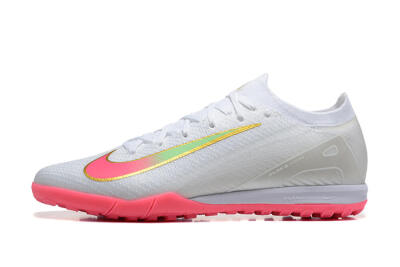 Nike Air Zoom Mercurial Vapor 16 Elite TF Artificial Turf Soccer Shoes - White/Pink/Gold