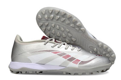 Adidas Predator 25 Elite TF Artificial Turf Soccer Shoes - Silver/Red/White