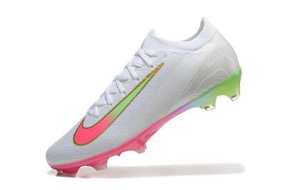Nike Air Zoom Mercurial Vapor 16 Elite FG Firm Ground Soccer Cleats - White/Pink/Gold