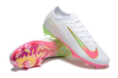 Nike Air Zoom Mercurial Vapor 16 Elite FG Firm Ground Soccer Cleats - White/Pink/Gold