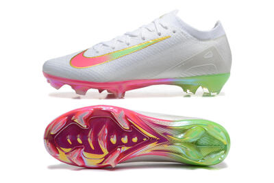 Nike Air Zoom Mercurial Vapor 16 Elite FG Firm Ground Soccer Cleats - White/Pink/Gold