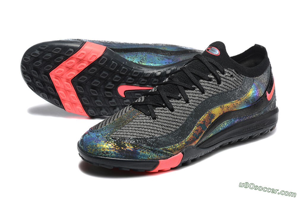 Nike Air Zoom Mercurial Vapor 16 Elite TF Artificial Turf Soccer Shoes - Black/Grey/Pink 3