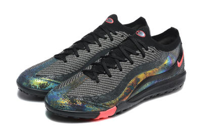 Nike Air Zoom Mercurial Vapor 16 Elite TF Artificial Turf Soccer Shoes - Black/Grey/Pink