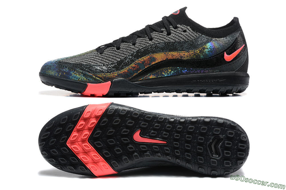 Nike Air Zoom Mercurial Vapor 16 Elite TF Artificial Turf Soccer Shoes - Black/Grey/Pink 0