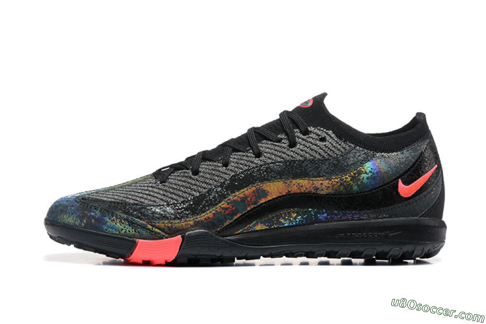 Nike Air Zoom Mercurial Vapor 16 Elite TF Artificial Turf Soccer Shoes - Black/Grey/Pink 2