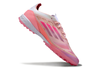 Adidas F50 Pro TF Artificial Turf Soccer Shoes - Pink/Gold/White