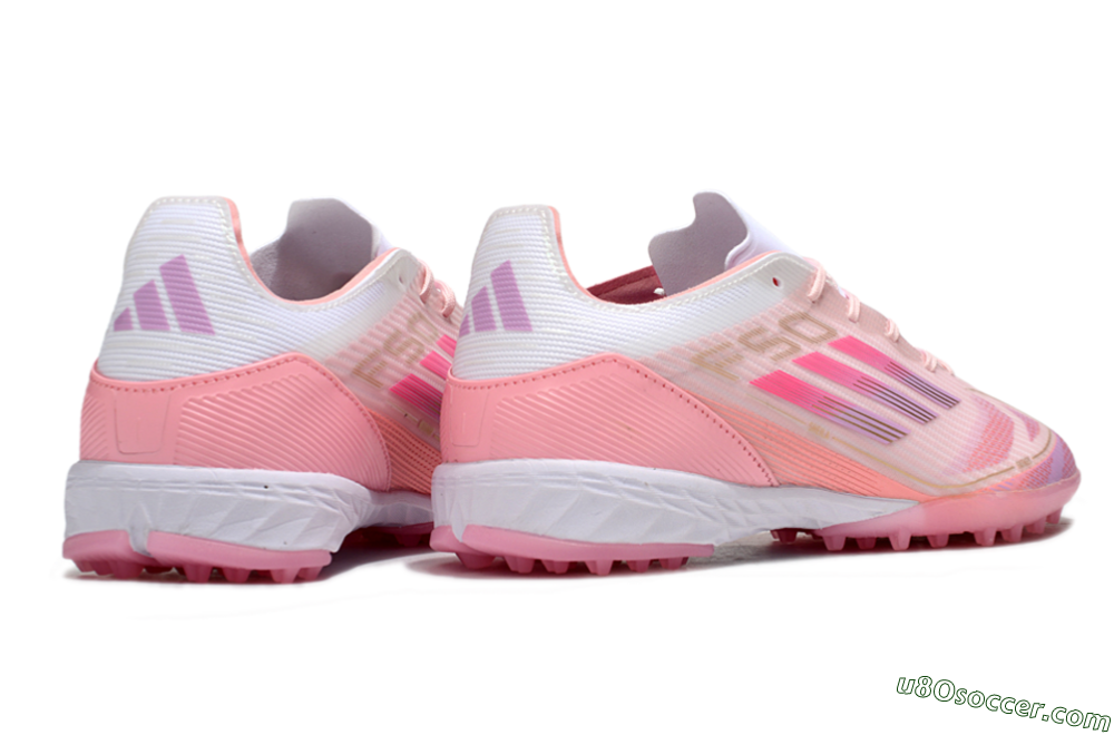 Adidas F50 Pro TF Artificial Turf Soccer Shoes - Pink/Gold/White 7