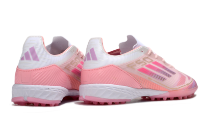 Adidas F50 Pro TF Artificial Turf Soccer Shoes - Pink/Gold/White