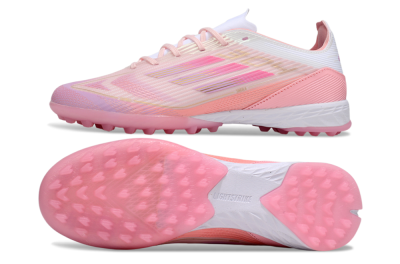 Adidas F50 Pro TF Artificial Turf Soccer Shoes - Pink/Gold/White