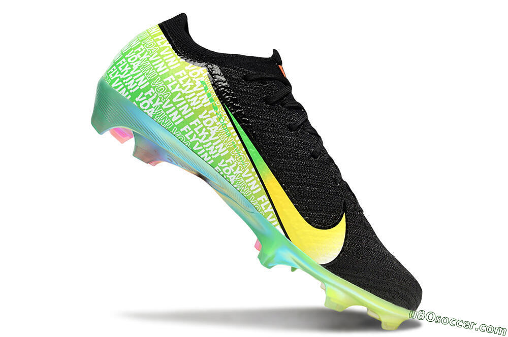 Nike Air Zoom Mercurial Vapor 16 Elite FG Firm Ground Soccer Cleats - Black/Orange/Yellow 5