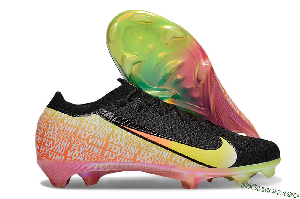 Nike Air Zoom Mercurial Vapor 16 Elite FG Firm Ground Soccer Cleats - Black/Orange/Yellow 1