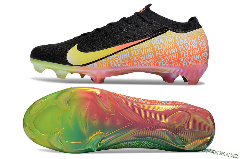 Nike Air Zoom Mercurial Vapor 16 Elite FG Firm Ground Soccer Cleats - Black/Orange/Yellow 0