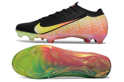 Nike Air Zoom Mercurial Vapor 16 Elite FG Firm Ground Soccer Cleats - Black/Orange/Yellow