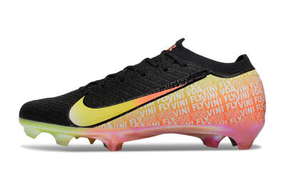 Nike Air Zoom Mercurial Vapor 16 Elite FG Firm Ground Soccer Cleats - Black/Orange/Yellow