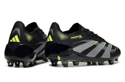 Adidas Predator 25 Elite FG Firm Ground Soccer Cleats - Black/Silver/Yellow