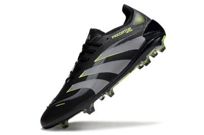 Adidas Predator 25 Elite FG Firm Ground Soccer Cleats - Black/Silver/Yellow