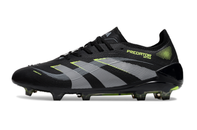 Adidas Predator 25 Elite FG Firm Ground Soccer Cleats - Black/Silver/Yellow