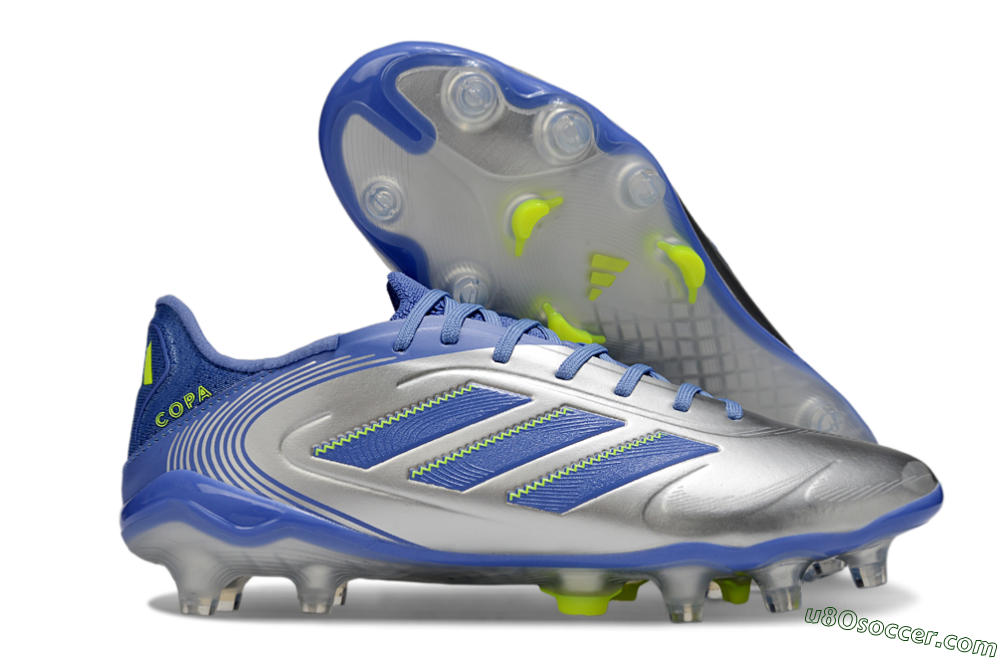 Adidas Copa Pure 3 Elite FG Firm Ground Soccer Cleats - Silver/Blue/Yellow 1
