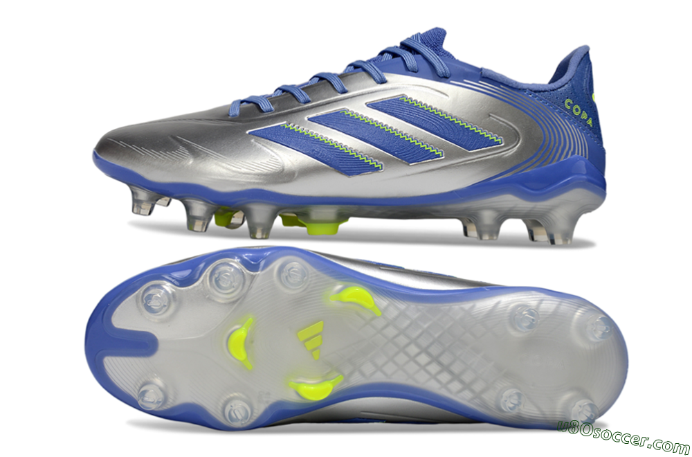 Adidas Copa Pure 3 Elite FG Firm Ground Soccer Cleats - Silver/Blue/Yellow 0