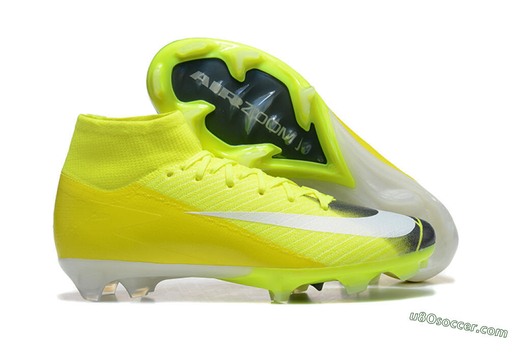 Nike Air Zoom Mercurial Superfly 10 Elite FG Firm Ground Soccer Cleats - Yellow/Black/White 1