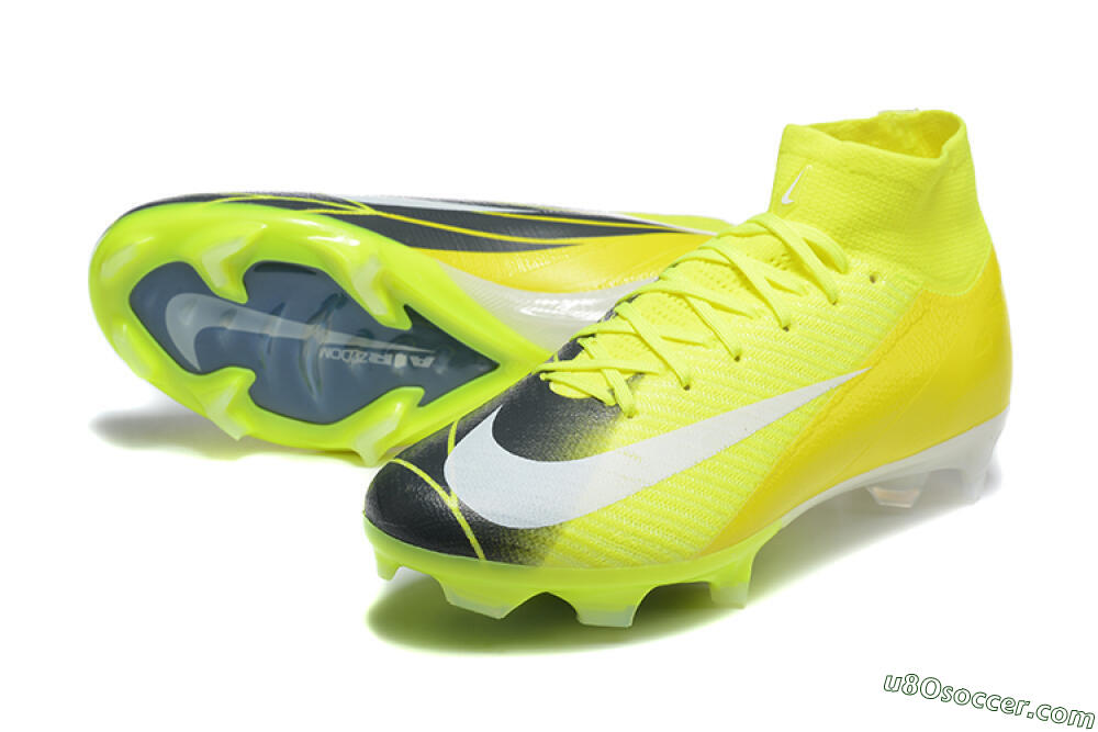 Nike Air Zoom Mercurial Superfly 10 Elite FG Firm Ground Soccer Cleats - Yellow/Black/White 3