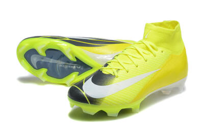Nike Air Zoom Mercurial Superfly 10 Elite FG Firm Ground Soccer Cleats - Yellow/Black/White