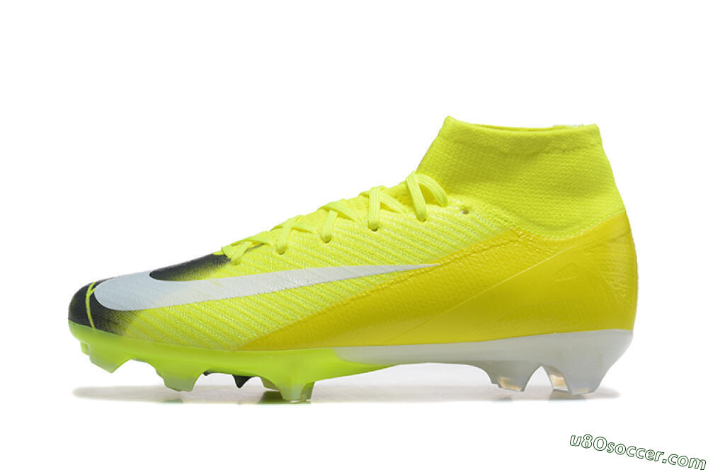 Nike Air Zoom Mercurial Superfly 10 Elite FG Firm Ground Soccer Cleats - Yellow/Black/White 2
