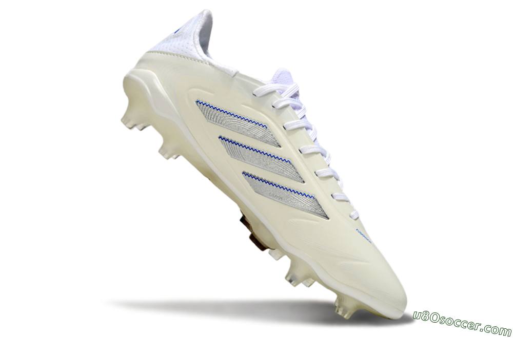 Adidas Copa Pure 3 Elite FG Firm Ground Soccer Cleats - Beige/Silver/Blue 4