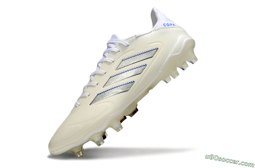 Adidas Copa Pure 3 Elite FG Firm Ground Soccer Cleats - Beige/Silver/Blue 5