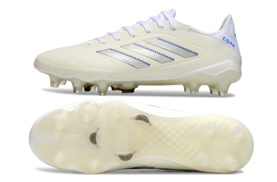 Adidas Copa Pure 3 Elite FG Firm Ground Soccer Cleats - Beige/Silver/Blue