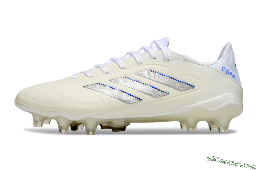 Adidas Copa Pure 3 Elite FG Firm Ground Soccer Cleats - Beige/Silver/Blue 2