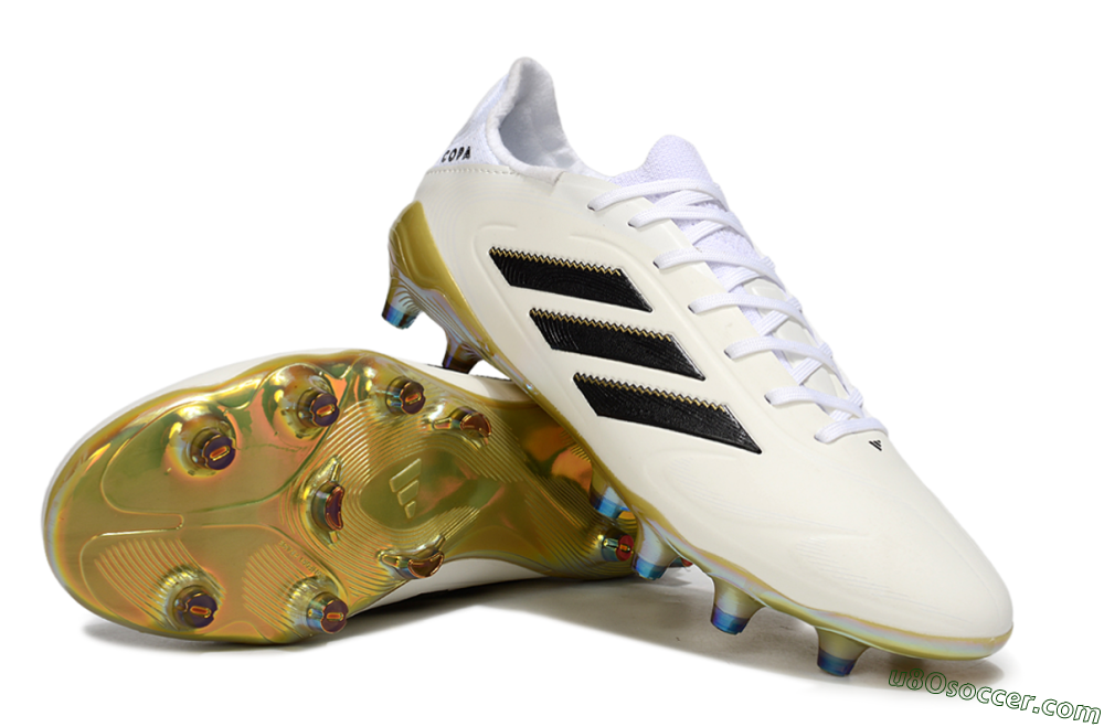 Adidas Copa Pure 3 Elite FG Firm Ground Soccer Cleats - Beige/Black/Gold 3